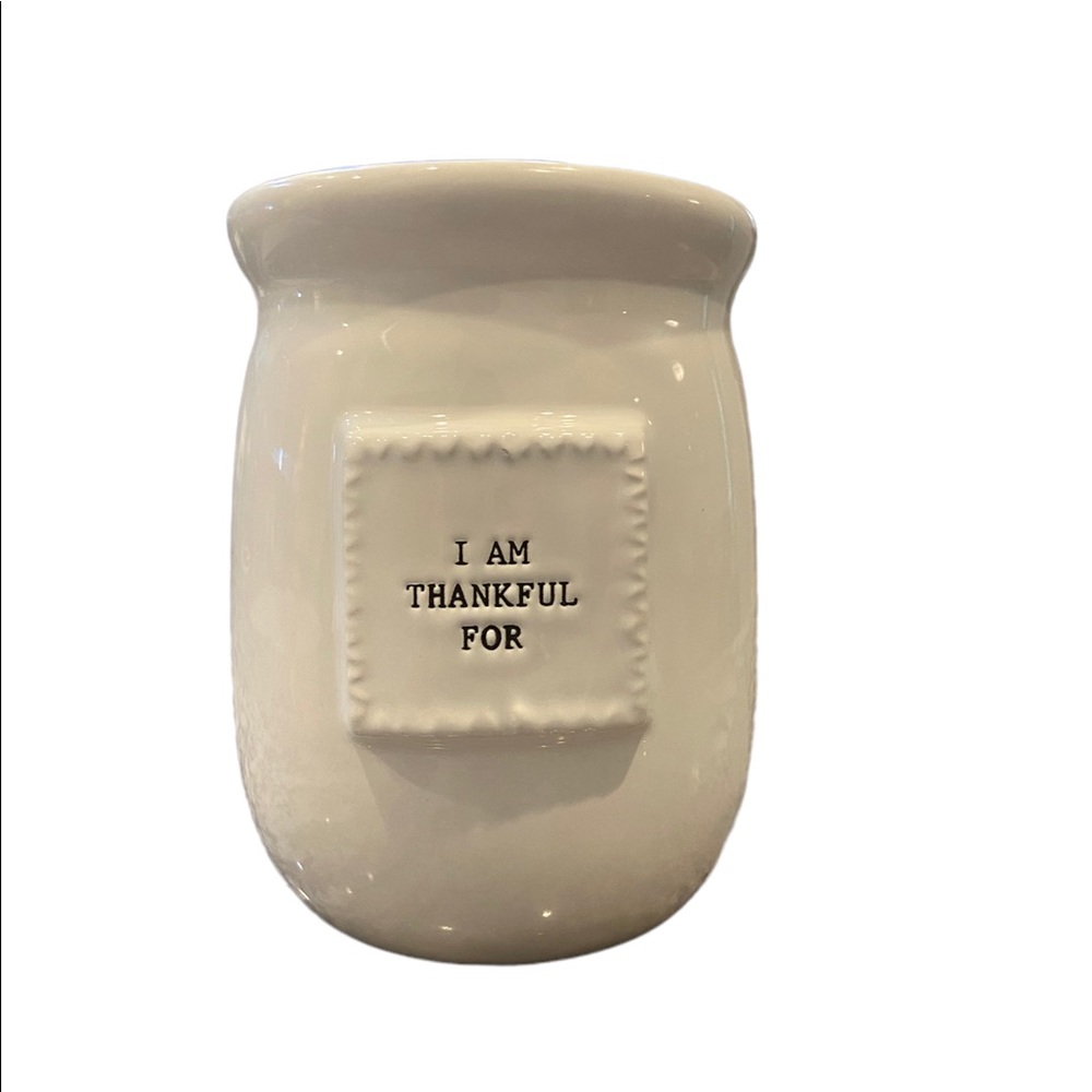 Thanksgiving Mud Pie “I Am Thankful For” thought jar